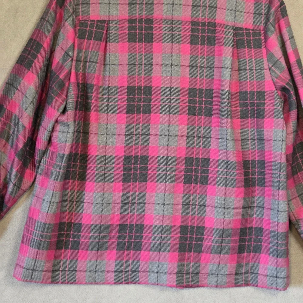 Pendleton Plaid Wool Jacket Blazer Women's Medium Petite Academia Preppy Office
